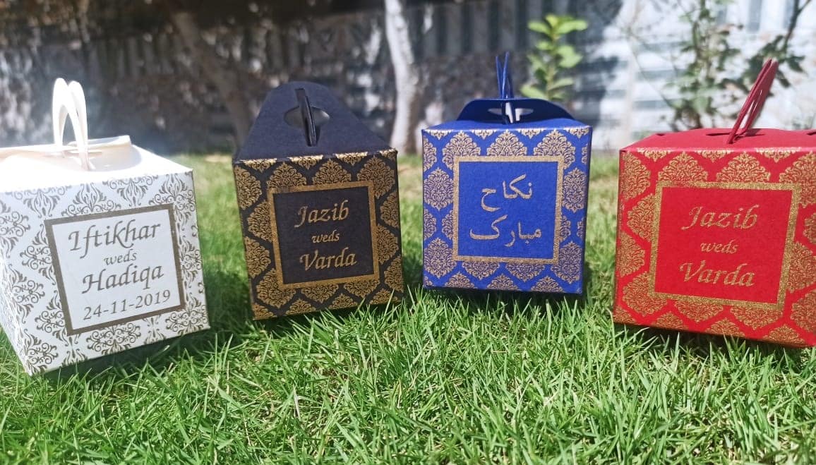 MS001 Favour Boxes Custom Wedding Card Sale in Pakistan